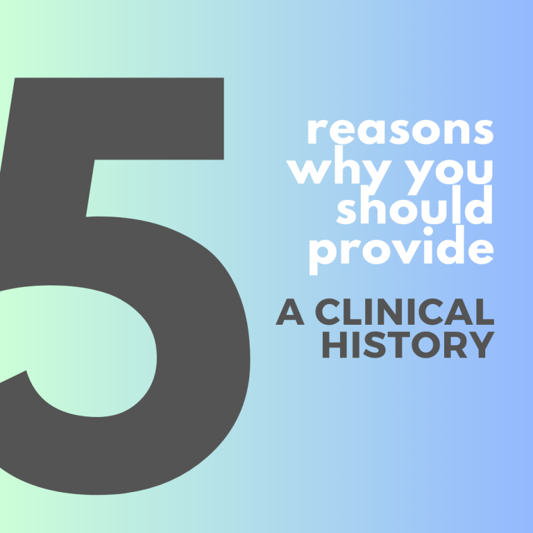 Why do Radiologists want you to provide a history?